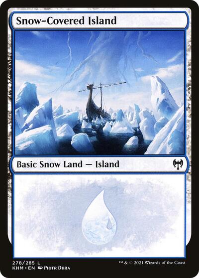 Snow Covered Island 278 (KHM) #278 Land Kaldheim Magic: The Gathering: 2021