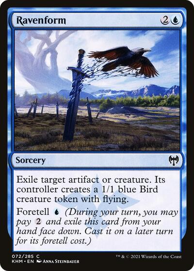 Ravenform (KHM) #72 Common (Lightly Played) Kaldheim Magic: The Gathering: 2021