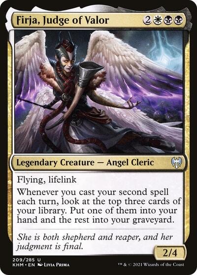 Firja Judge of Valor (KHM) #209 Uncommon (Lightly Played) Kaldheim Magic: The Gathering: 2021