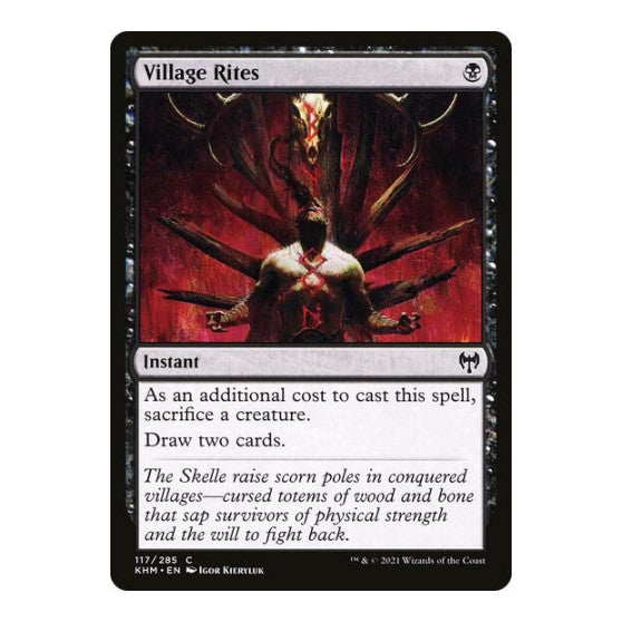 Village Rites (KHM) #117 Common (Lightly Played) Kaldheim Magic: The Gathering: 2021