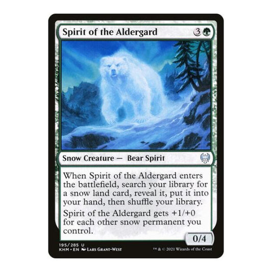 Spirit of the Aldergard (KHM) #195 Uncommon (Lightly Played) Kaldheim Magic: The Gathering: 2021