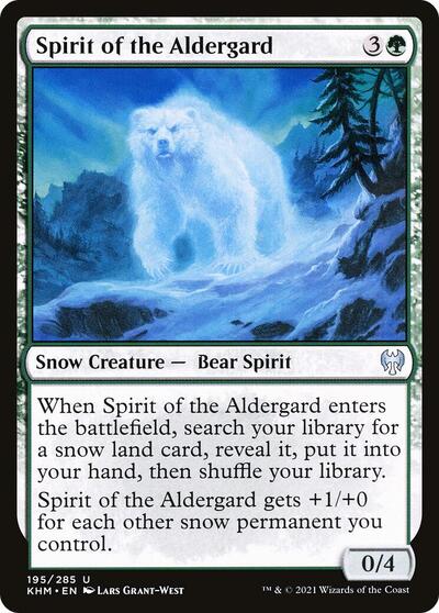 Spirit of the Aldergard (KHM) #195 Uncommon (Lightly Played) Kaldheim Magic: The Gathering: 2021