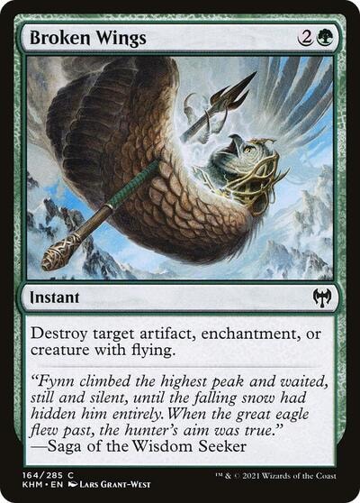 Broken Wings (KHM) #164 Common (Lightly Played) Kaldheim Magic: The Gathering: 2021