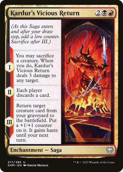 Kardurs Vicious Return (KHM) #217 Uncommon (Lightly Played) Kaldheim Magic: The Gathering: 2021