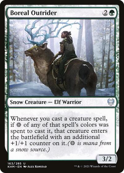 Boreal Outrider (KHM) #163 Uncommon (Lightly Played) Kaldheim Magic: The Gathering: 2021