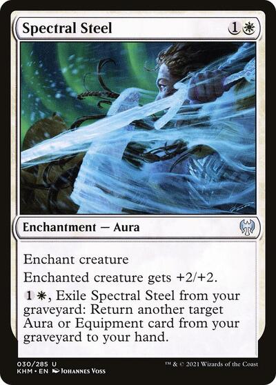 Spectral Steel (KHM) #30 Uncommon (Lightly Played) Kaldheim Magic: The Gathering: 2021