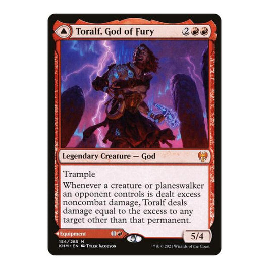 Toralf, God of Fury (KHM) #154 Mythic Rare (Near Mint) Kaldheim Magic: The Gathering: 2021