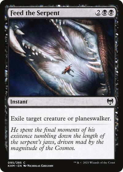 Feed the Serpent (KHM) #95 Common (Lightly Played) Kaldheim Magic: The Gathering: 2021
