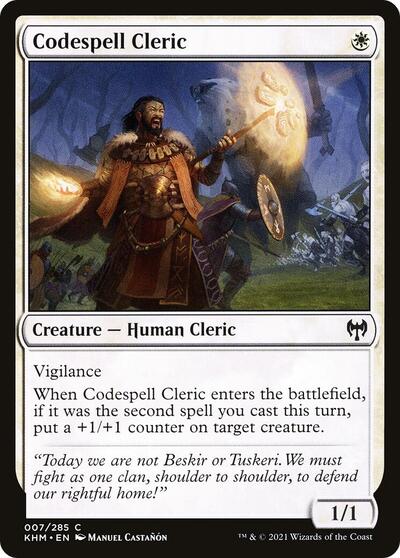 Codespell Cleric (KHM) #7 Common (Lightly Played) Kaldheim Magic: 2021