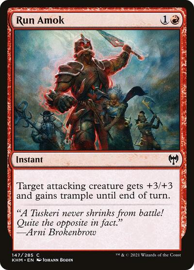 Run Amok (KHM) #147 Common (Lightly Played) Kaldheim Magic: 2021