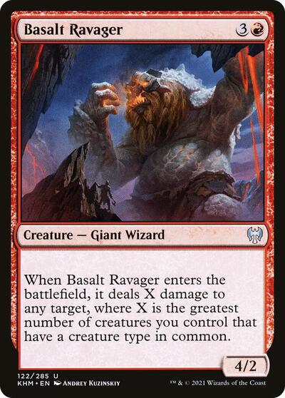 Basalt Ravager (KHM) #122 Uncommon (Lightly Played) Kaldheim Magic: The Gathering: 2021