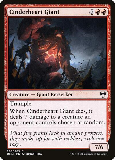 Cinderheart Giant (KHM) #126 Common (Lightly Played) Kaldheim Magic: 2021