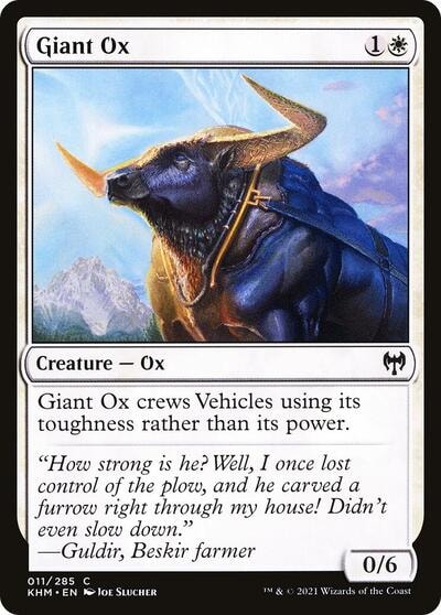 Giant Ox (KHM) #11 Common (Lightly Played) Kaldheim Magic: The Gathering: 2021