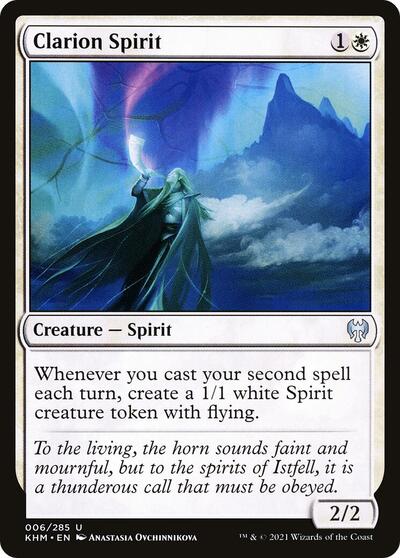 Clarion Spirit (KHM) #6 Uncommon (Lightly Played) Kaldheim Magic: The Gathering: 2021