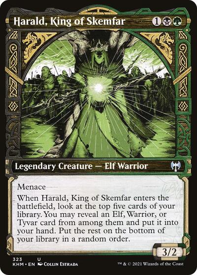 Harald King of Skemfar Showcase (KHM) #323 Uncommon (Lightly Played) Kaldheim Magic: The Gathering: 2021