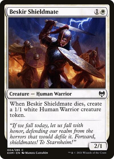 Beskir Shieldmate (KHM) #4 Common (Lightly Played) Kaldheim Magic: The Gathering: 2021