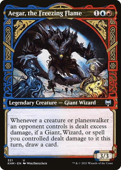 Aegar the Freezing Flame Showcase (KHM) #321 Uncommon (Lightly Played) Kaldheim Magic: The Gathering: 2021