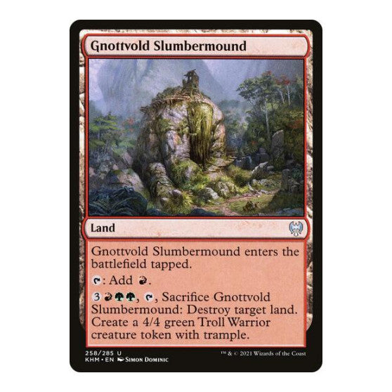 Gnottvold Slumbermound (KHM) #258 Uncommon (Lightly Played) Kaldheim Magic: The Gathering: 2021