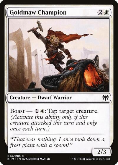 Goldmaw Champion (KHM) #14 Common Kaldheim Magic: The Gathering: 2021