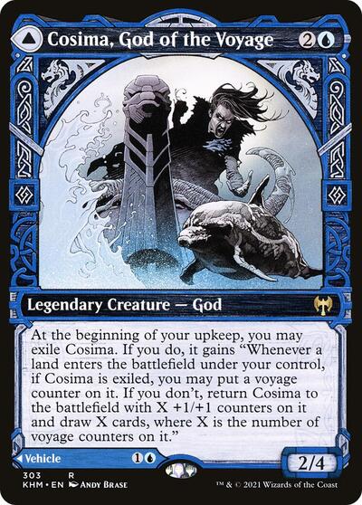 Cosima God of the Voyage Showcase (KHM) #303 Rare (Lightly Played) Kaldheim Magic: The Gathering: 2021