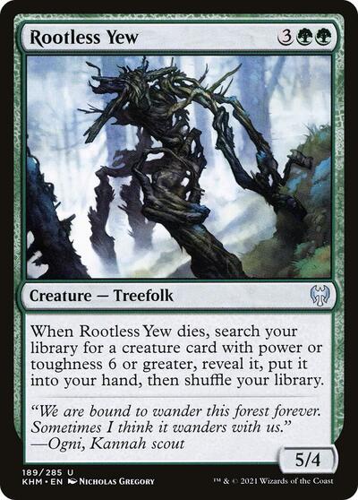 Rootless Yew (KHM) #189 Uncommon (Lightly Played) Kaldheim Magic: The Gathering: 2021