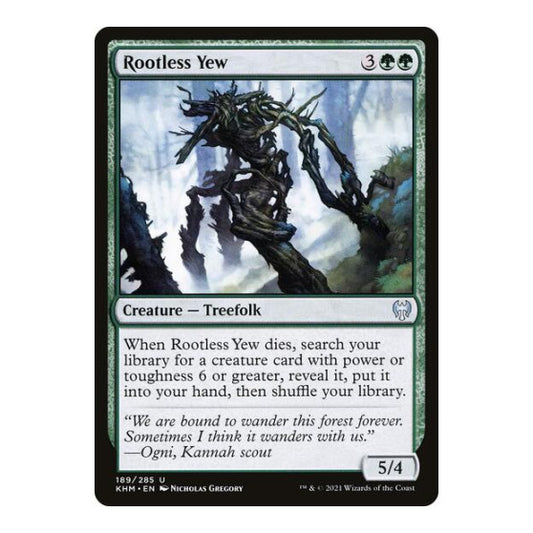 Rootless Yew (KHM) #189 Uncommon (Lightly Played) Kaldheim Magic: The Gathering: 2021