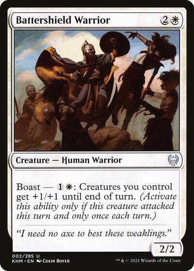 Battershield Warrior (KHM) #2 Uncommon (Lightly Played) Kaldheim Magic: The Gathering: 2021