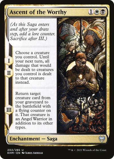 Ascent of the Worthy (KHM) #202 Uncommon (Lightly Played) Kaldheim Magic: The Gathering: 2021
