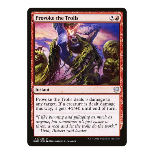 Provoke the Trolls (KHM) #144 Uncommon (Lightly Played) Kaldheim Magic: The Gathering: 2021