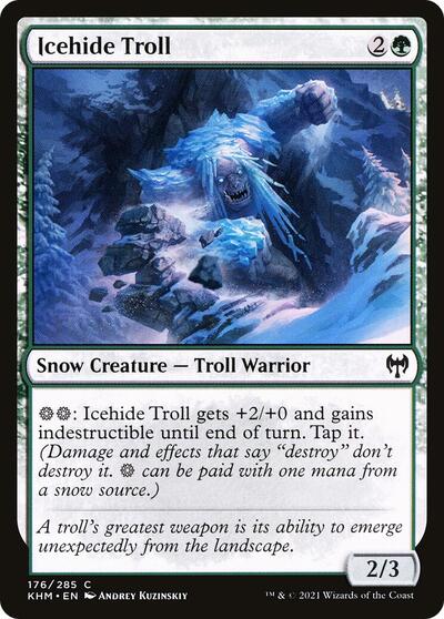 Icehide Troll (KHM) #176 Common (Lightly Played) Kaldheim Magic: The Gathering: 2021