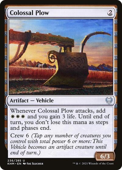 Colossal Plow (KHM) #236 Uncommon (Lightly Played) Kaldheim Magic: The Gathering: 2021