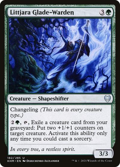 Littjara Glade Warden (KHM) #182 Uncommon (Lightly Played) Kaldheim Magic: 2021