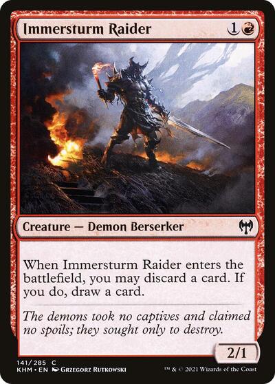 Immersturm Raider (KHM) #141 Common (Lightly Played) Kaldheim Magic: The Gathering: 2021