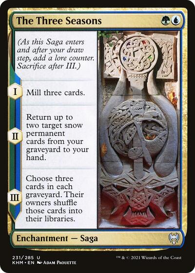 The Three Seasons (KHM) #231 Uncommon (Lightly Played) Kaldheim Magic: The Gathering: 2021