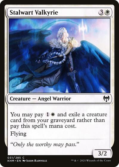 Stalwart Valkyrie (KHM) #31 Common (Lightly Played) Kaldheim Magic: The Gathering: 2021