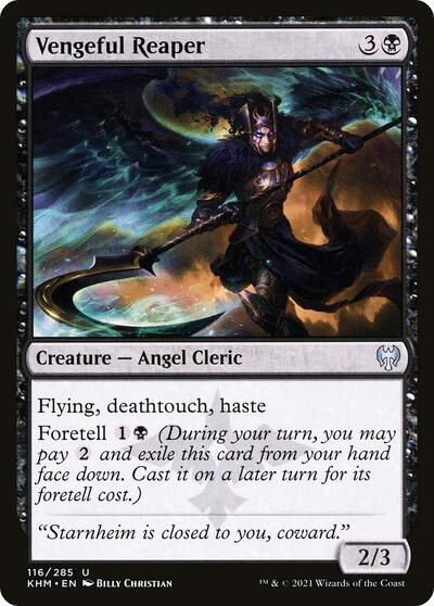 Vengeful Reaper (KHM) #116 Uncommon (Lightly Played) Kaldheim Magic: The Gathering: 2021