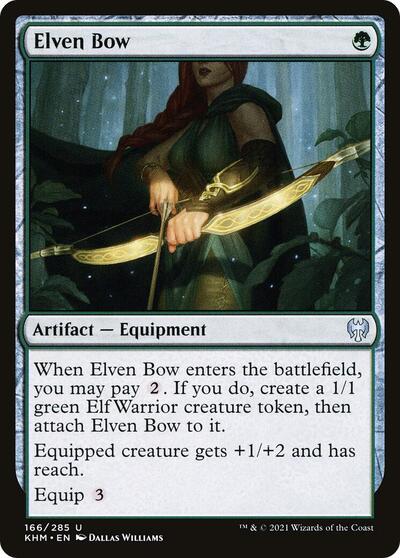 Elven Bow (KHM) #166 Uncommon (Lightly Played) Kaldheim Magic: The Gathering: 2021