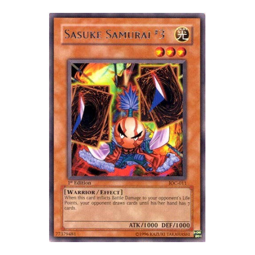 Sasuke Samurai 3 (IOC) #IOC-011 Rare (Unlimited Heavily Played) Invasion of Chaos YuGiOh: 2007