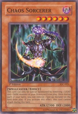 Chaos Sorcerer (IOC) #IOC-023 Common (1st Edition Damaged) Invasion of Chaos YuGiOh: 2007