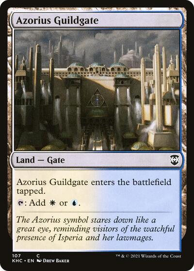 Azorius Guildgate (KHC) #107 Common (Lightly Played) Commander: Kaldheim Magic: The Gathering: 2021