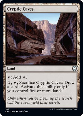 Cryptic Caves (KHC) #109 Uncommon (Lightly Played) Commander: Kaldheim Magic: The Gathering: 2021