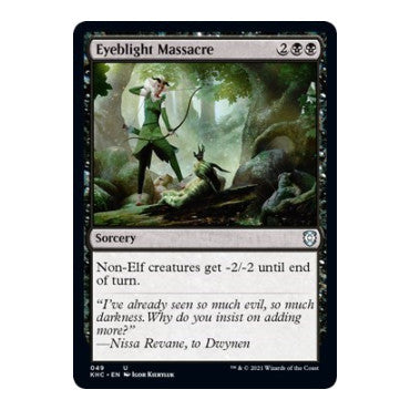 Eyeblight Massacre (KHC) #49 Common (Lightly Played) Commander: Kaldheim Magic: The Gathering: 2021