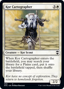 Kor Cartographer (KHC) #28 Common (Lightly Played) Commander: Kaldheim Magic: The Gathering: 2021