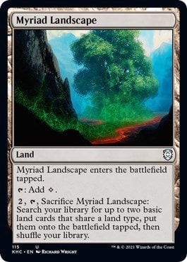 Myriad Landscape (KHC) #115 Uncommon (Lightly Played) Commander: Kaldheim Magic: The Gathering: 2021