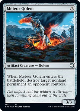 Meteor Golem (KHC) #101 Uncommon (Lightly Played) Commander: Kaldheim Magic: The Gathering: 2021