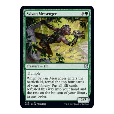 Sylvan Messenger (KHC) #75 Uncommon (Lightly Played) Commander: Kaldheim Magic: The Gathering: 2021