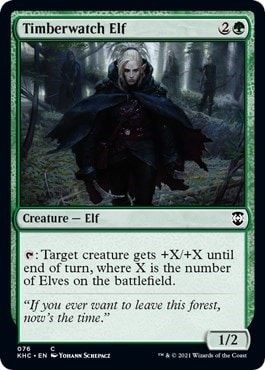Timberwatch Elf (KHC) #76 Common (Lightly Played) Commander: Kaldheim Magic: The Gathering: 2021