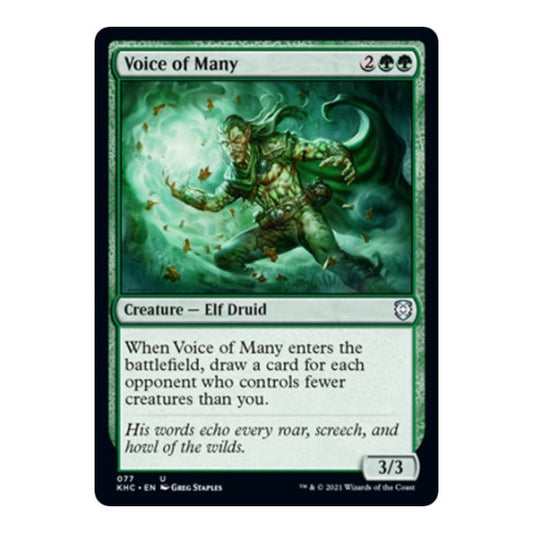 Voice of Many (KHC) #77 Uncommon (Lightly Played) Commander: Kaldheim Magic: The Gathering: 2021