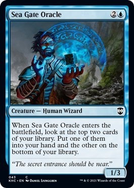 Sea Gate Oracle (KHC) #43 Common (Lightly Played) Commander: Kaldheim Magic: The Gathering: 2021