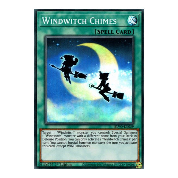 Windwitch Chimes (BLVO) #BLVO-EN059 Super Rare (1st Edition Near Mint) Blazing Vortex YuGiOh: 2021